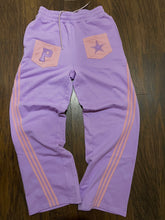 Load image into Gallery viewer, Lavender Punk-Stripped Sweats
